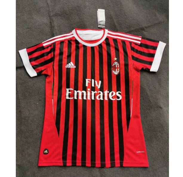 2011-12 AC Milan Retro Home Kit Soccer Jersey